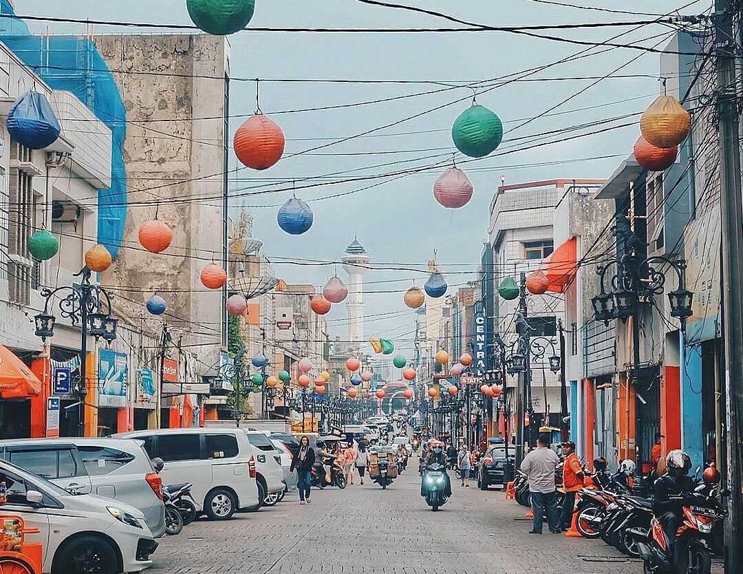 Cibadak street during the day is just as colorful as it is during the night. Cap...