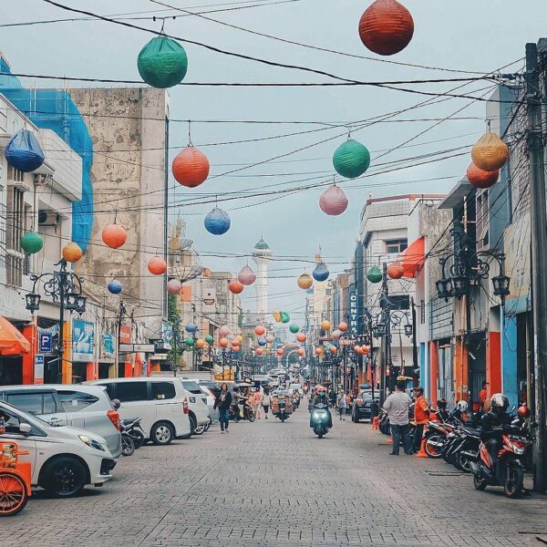 Cibadak street during the day is just as colorful as it is during the night. Cap...