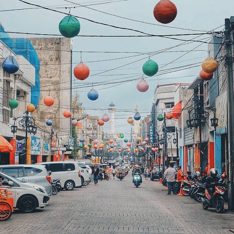 Cibadak street during the day is just as colorful as it is during the night. Cap...