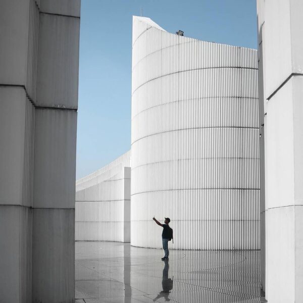 The majestic white wall of Monumen Perjuangan is the landmark of the struggle an...