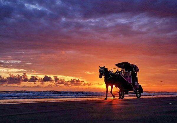 Magnificent sunset at Pantai Parangtritis, taken by ...